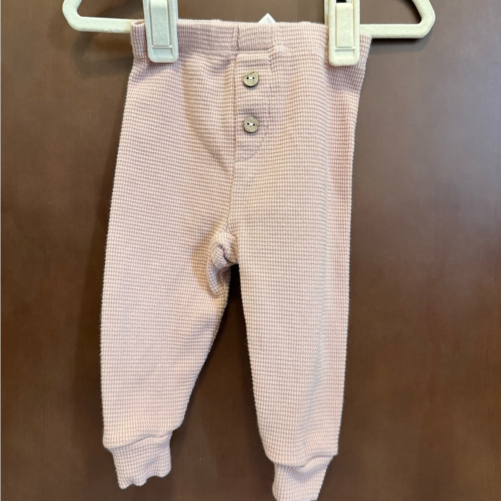 Quincy Mae Light Pink Waffle Pants